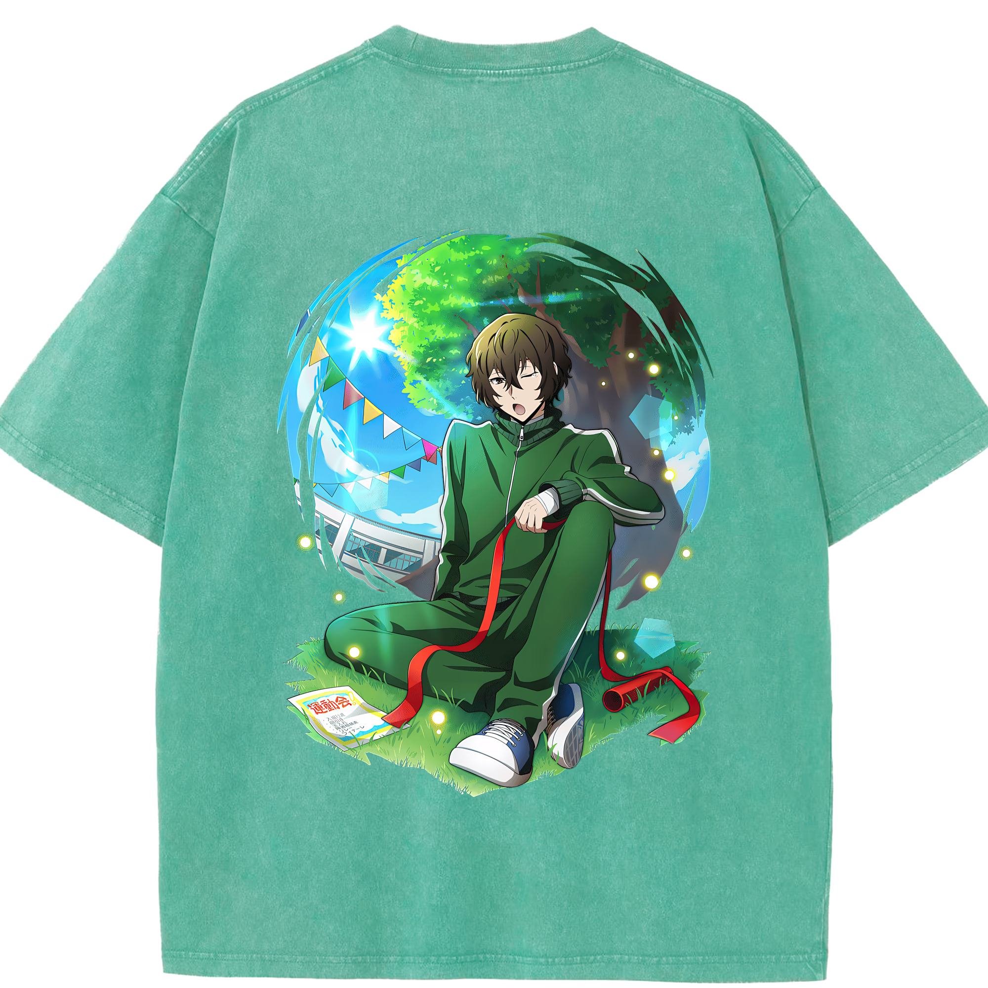 （画像用） 文豪ストレイドッグス Bungo Stray Dogs 綿100% ヴィンテージ風 半袖Tシャツ（背面プリント）